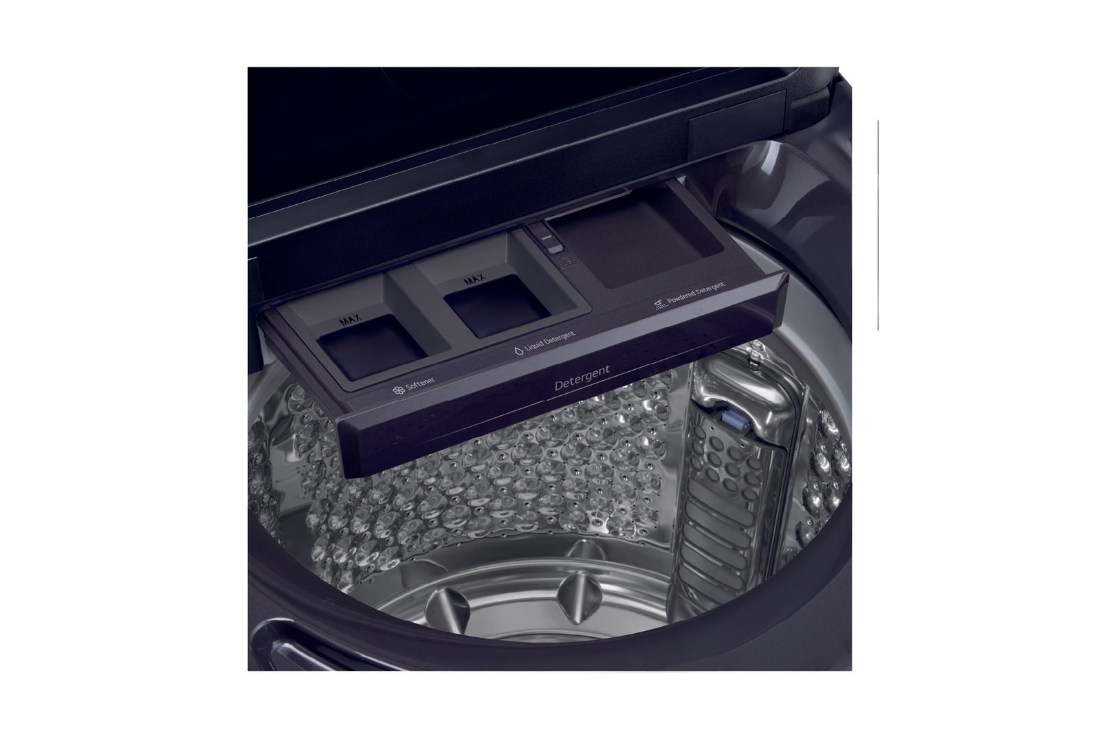 Lavadora de 23kg con AI DD™, Ciclo PetCare, ThinQ™, Lavado a Vapor y Tina de Acero Inoxidable, Platinum Black